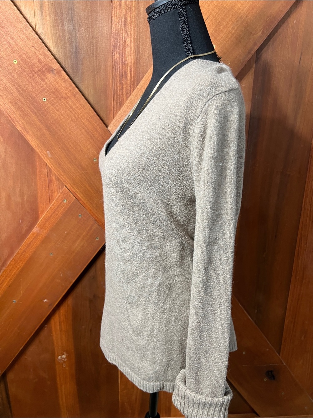 Treasure & Bond V-Neck Sweater in Taupe - Picture 4 of 6
